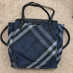 Burberry Checkered Black and Gray Bag